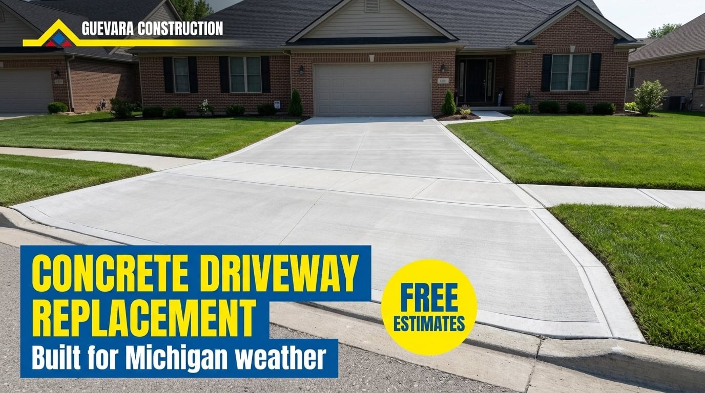Concrete Driveway Replacement: Michigan Concrete Contractor
