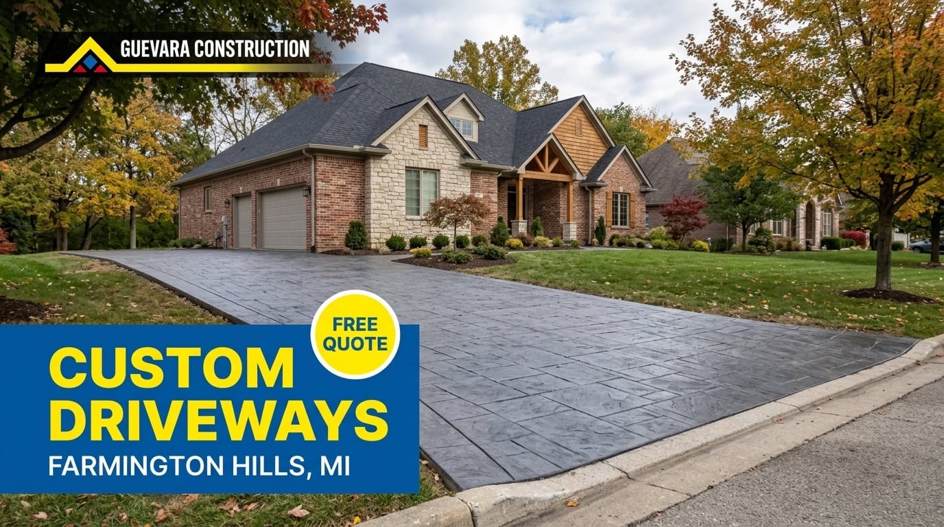 custom driveways in farmington hills