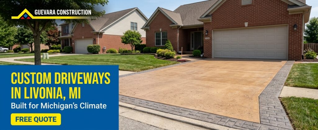 Custom driveways in livonia mi