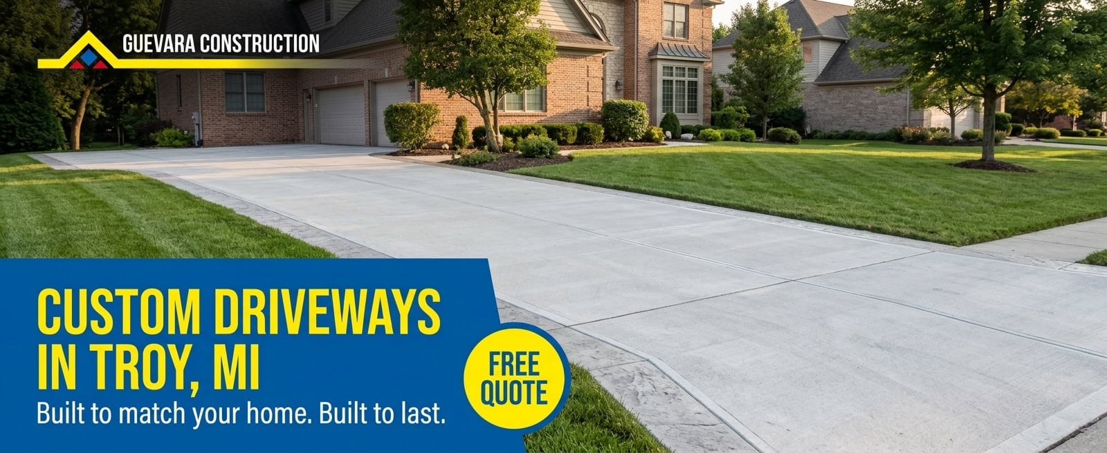 custom concrete driveways in troy mi