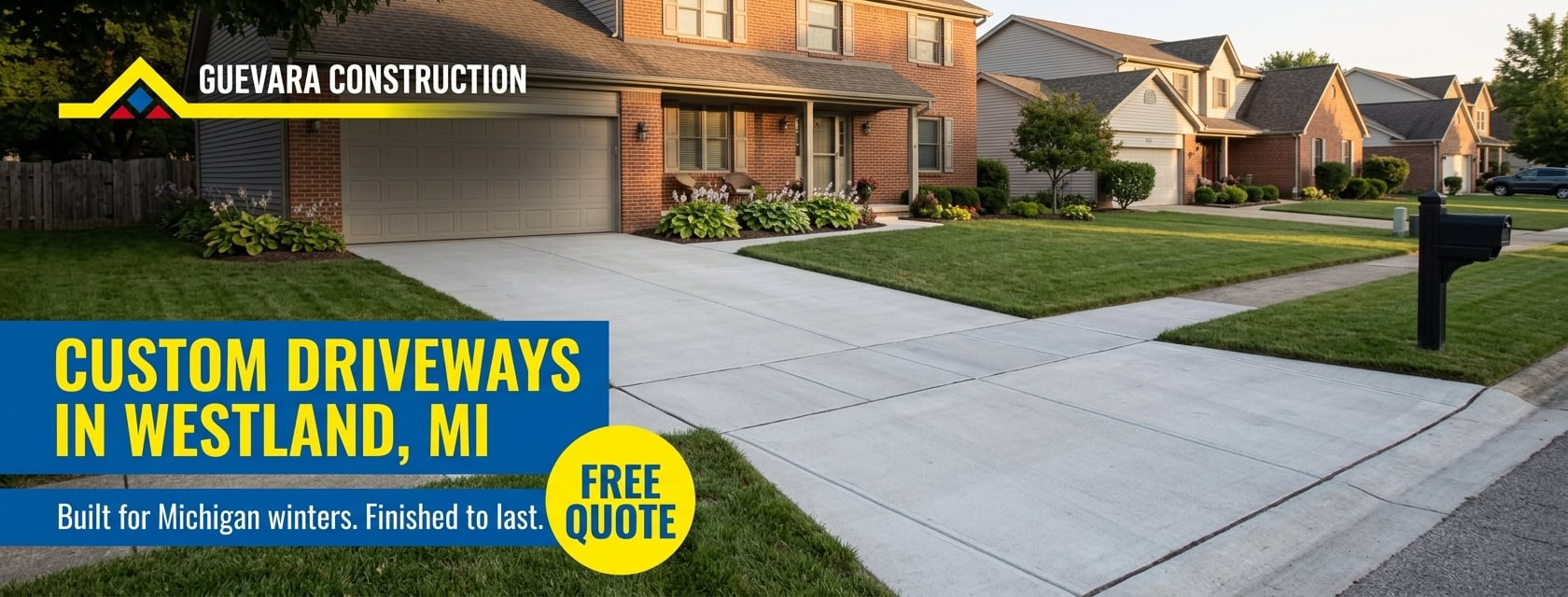 custom driveways in westland mi