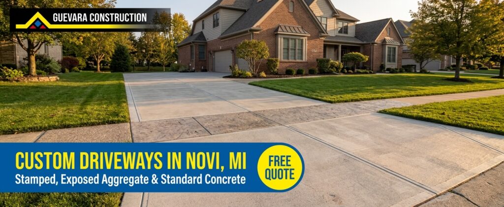 Custom Driveways in Novi, Michigan