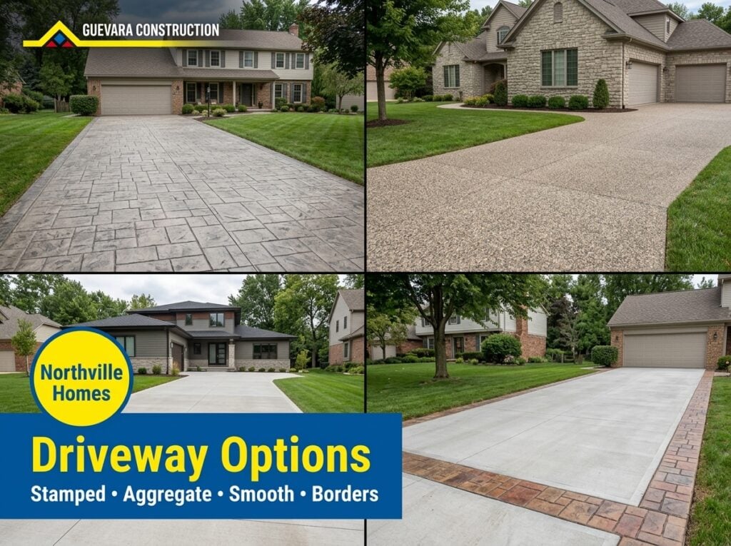 Driveway options for northville homes