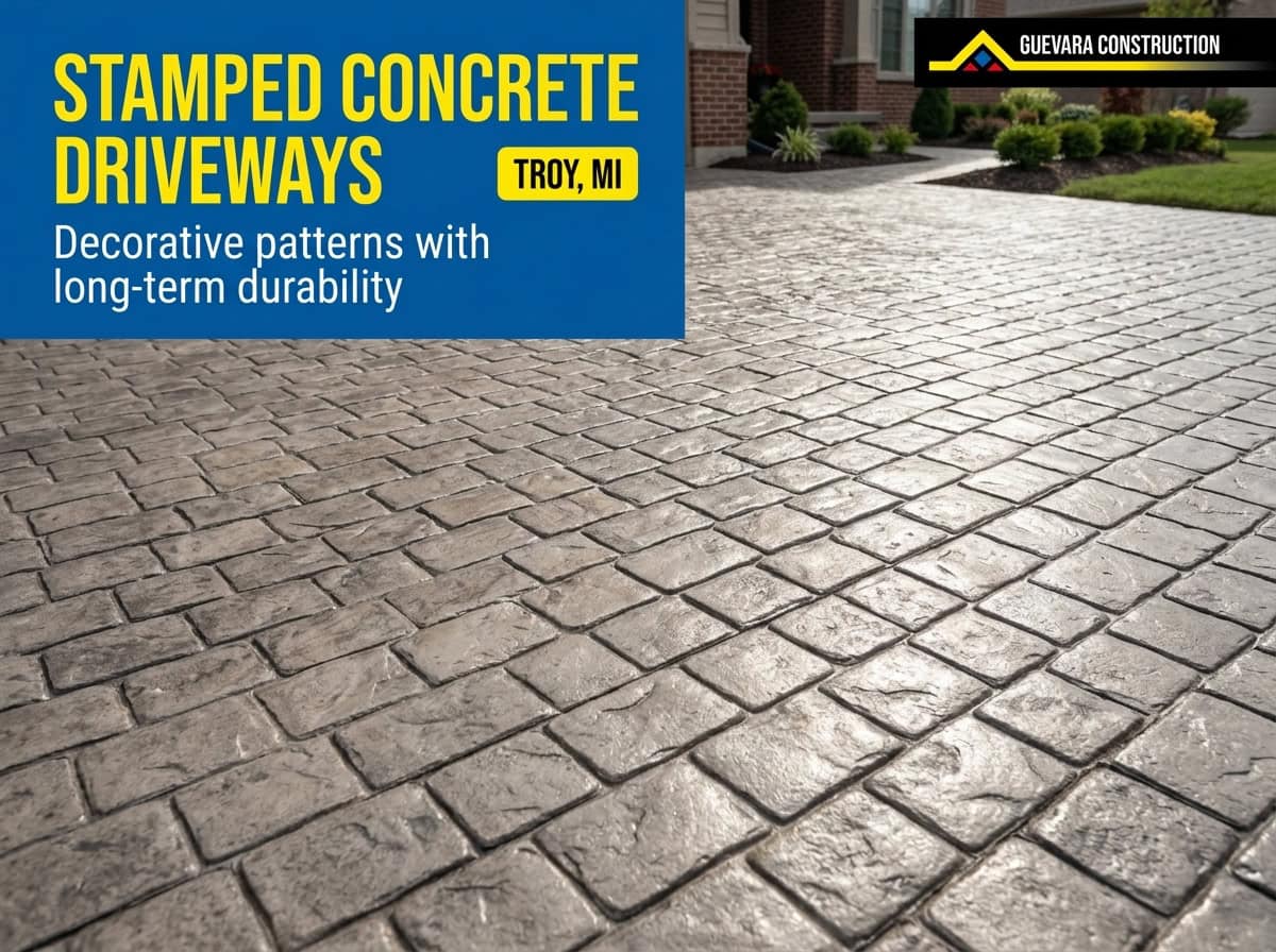 stamped concrete driveway finish troy