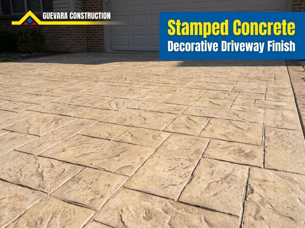 stamped concrete driveways in livonia