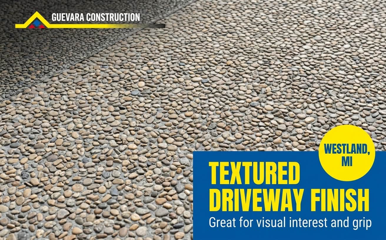 exposed aggregate driveway surface westland