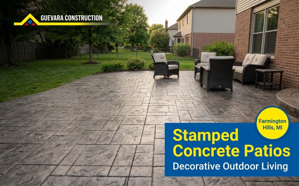 stamped concrete patio farmington hills