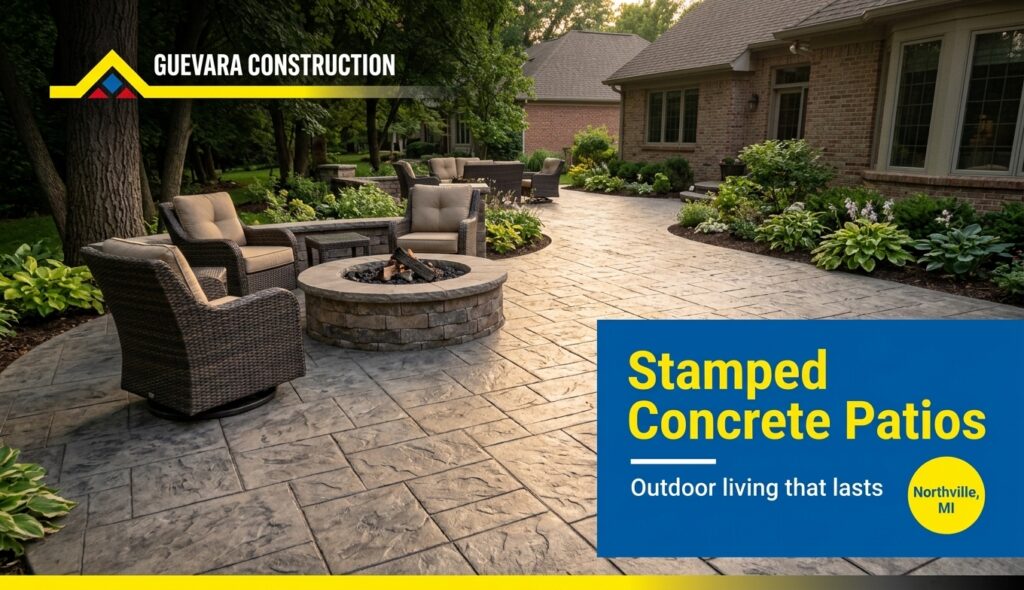 stamped concrete patios in northville mi