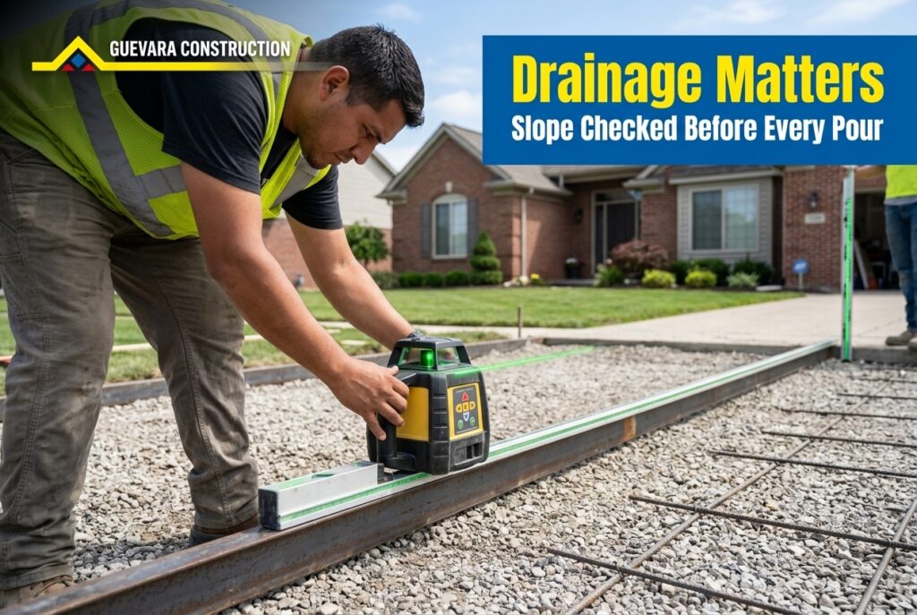 Driveway drainage and slope assessment in livonia