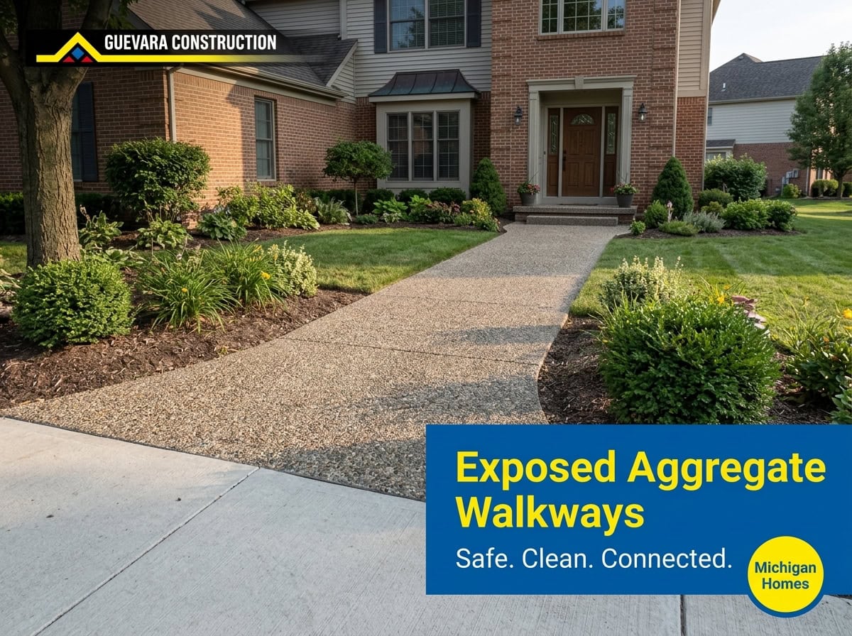 Exposed Aggregate Walkways and Sidewalks