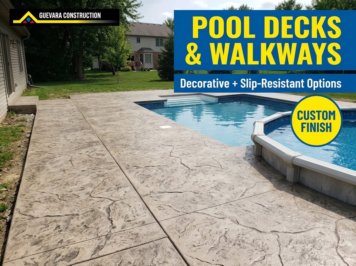 Pool Decks, Walkways, Steps, and Entries