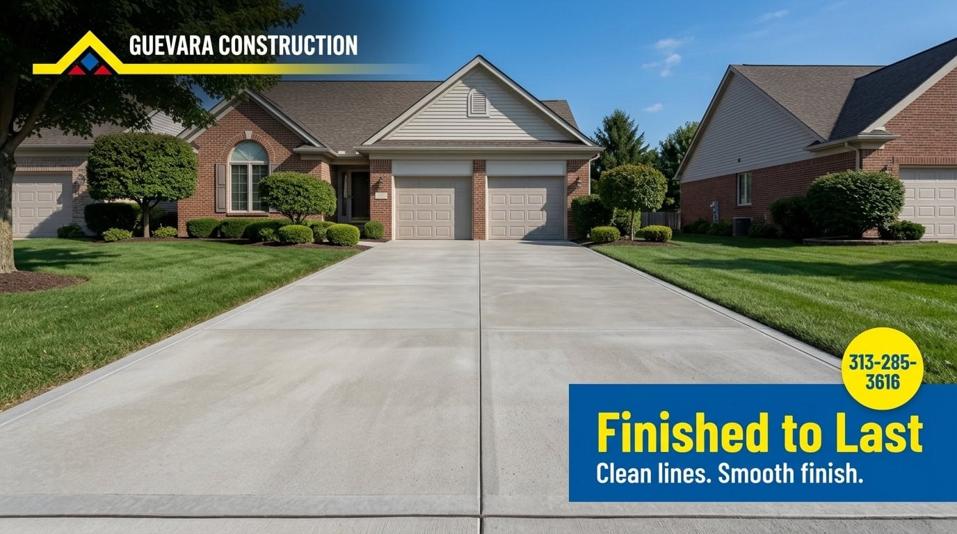 finished concrete driveways in farmington hills